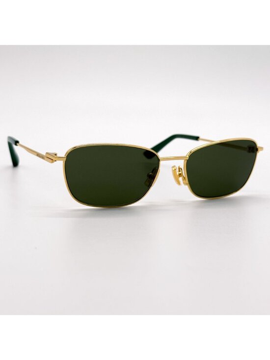 NEW BOTTEGA VENETA SUNGLASSES BV1300S 002 WOMEN GOLD/GREEN EYEWEAR main image 8